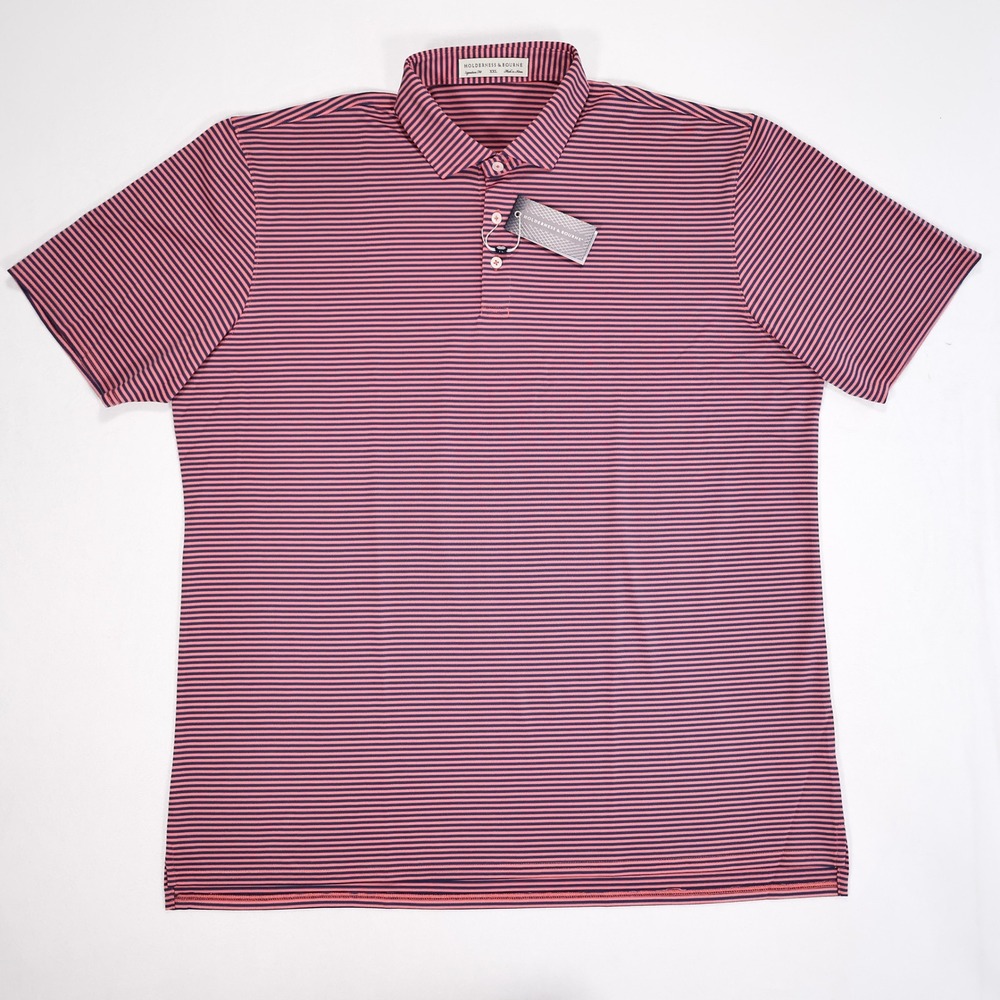 NWT HOLDERNESS & BOURNE Men's XXL Striped Maxwell Performance Golf Polo Shirt - Picture 2 of 8